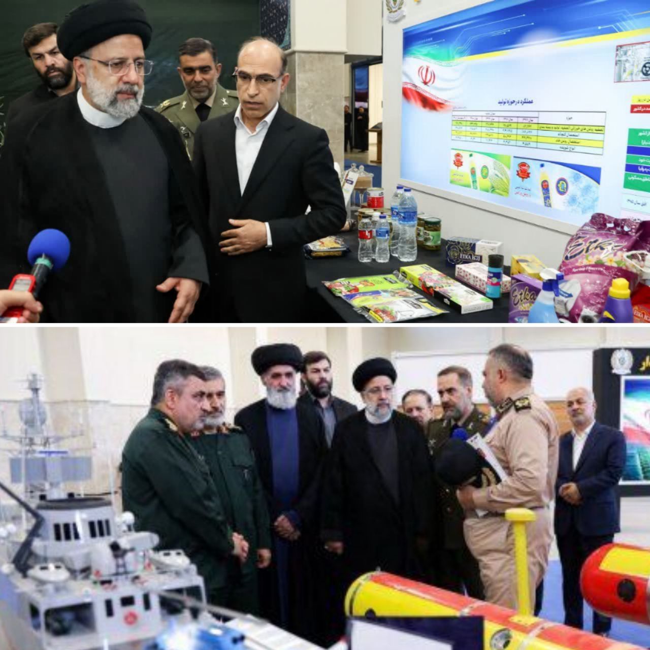 بازدید رییس جمهور از نمایشگاه دستاوردهای فناورانه وزارت دفاع